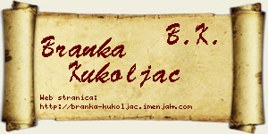 Branka Kukoljac vizit kartica